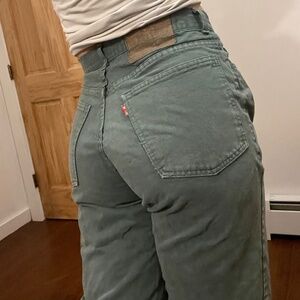 Vintage aqua Levi high waisted Jeans